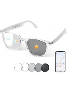 Bluetooth Smart Glasses – Music, Calls & Blue Light Protection-Clear