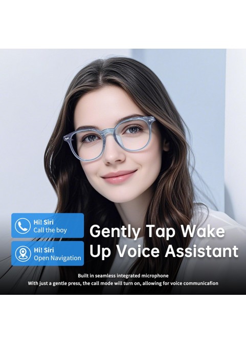 Bluetooth Smart Glasses – Music, Calls & Blue Light Protection-Photochromic Clear Version