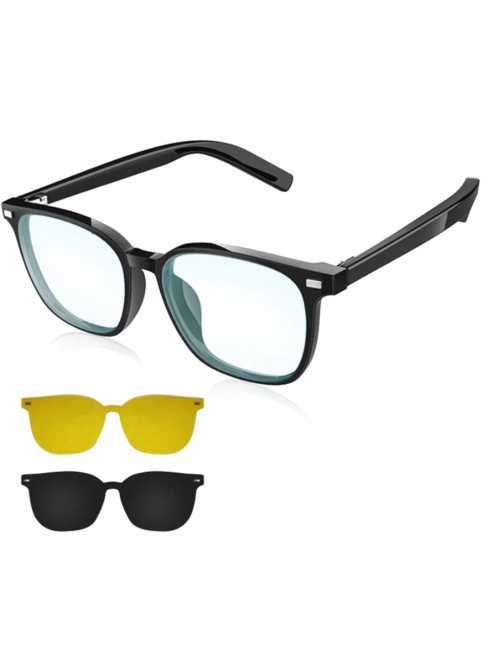 Bluetooth Smart Glasses – Music, Calls & Blue Light Protection-White