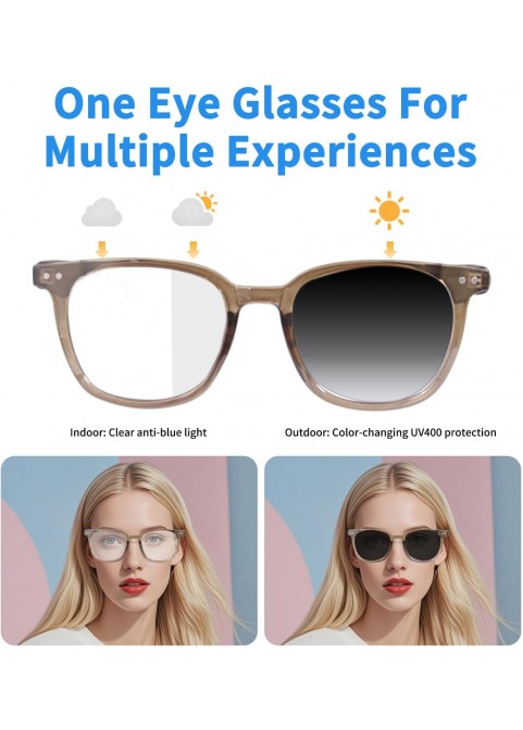 Bluetooth Smart Glasses – Music, Calls & Blue Light Protection-Blue